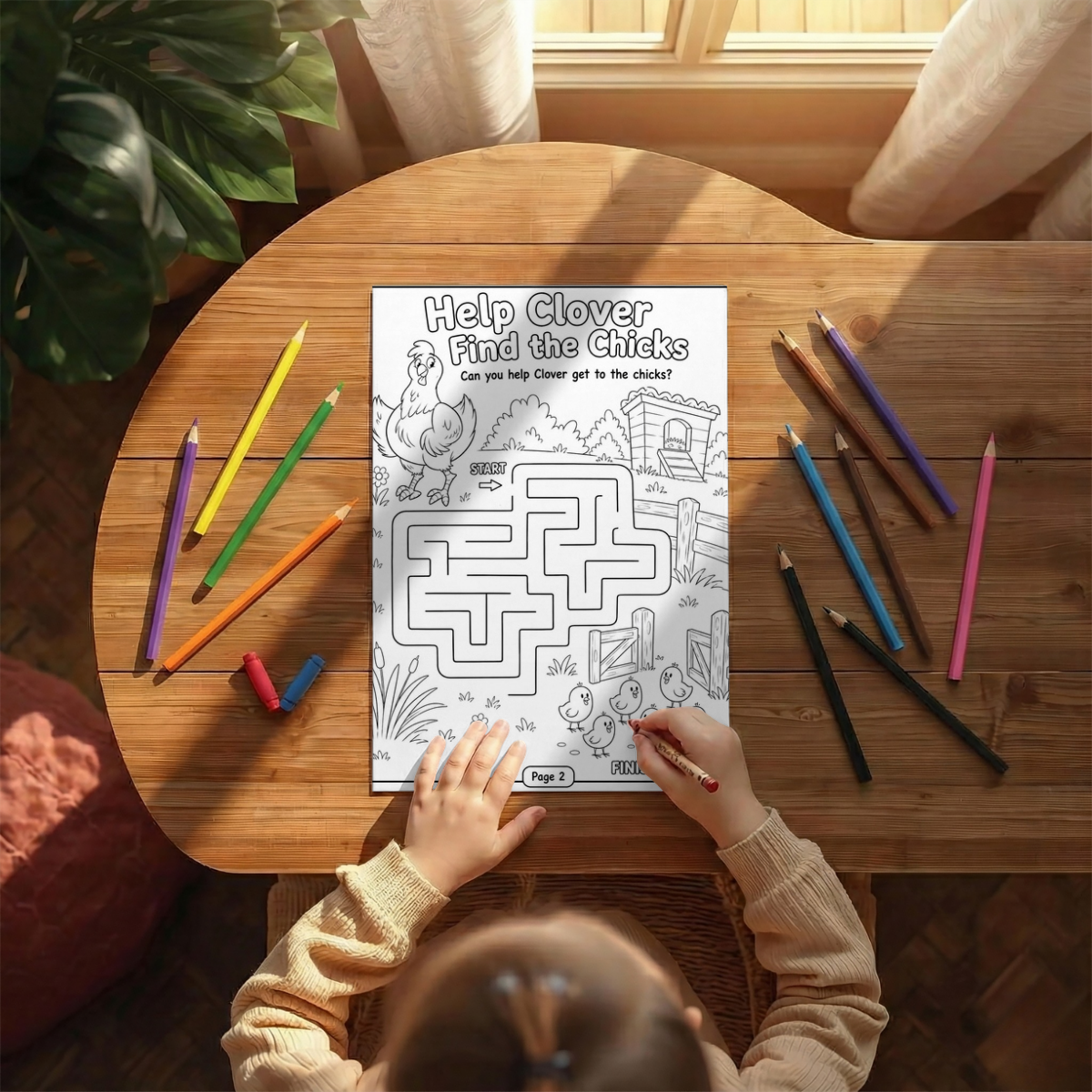 Free printable Clover activity packet with coloring and tracing pages